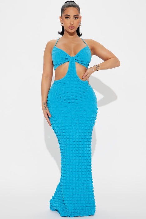 Fashion nova online turquoise dress