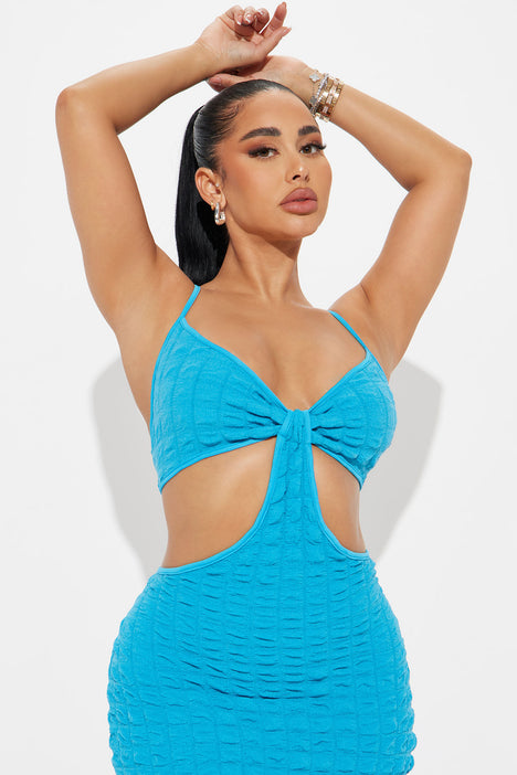 Wren Bubble Maxi Dress Turquoise Fashion Nova Dresses