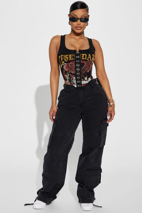 Black cargo pants fashion sales nova