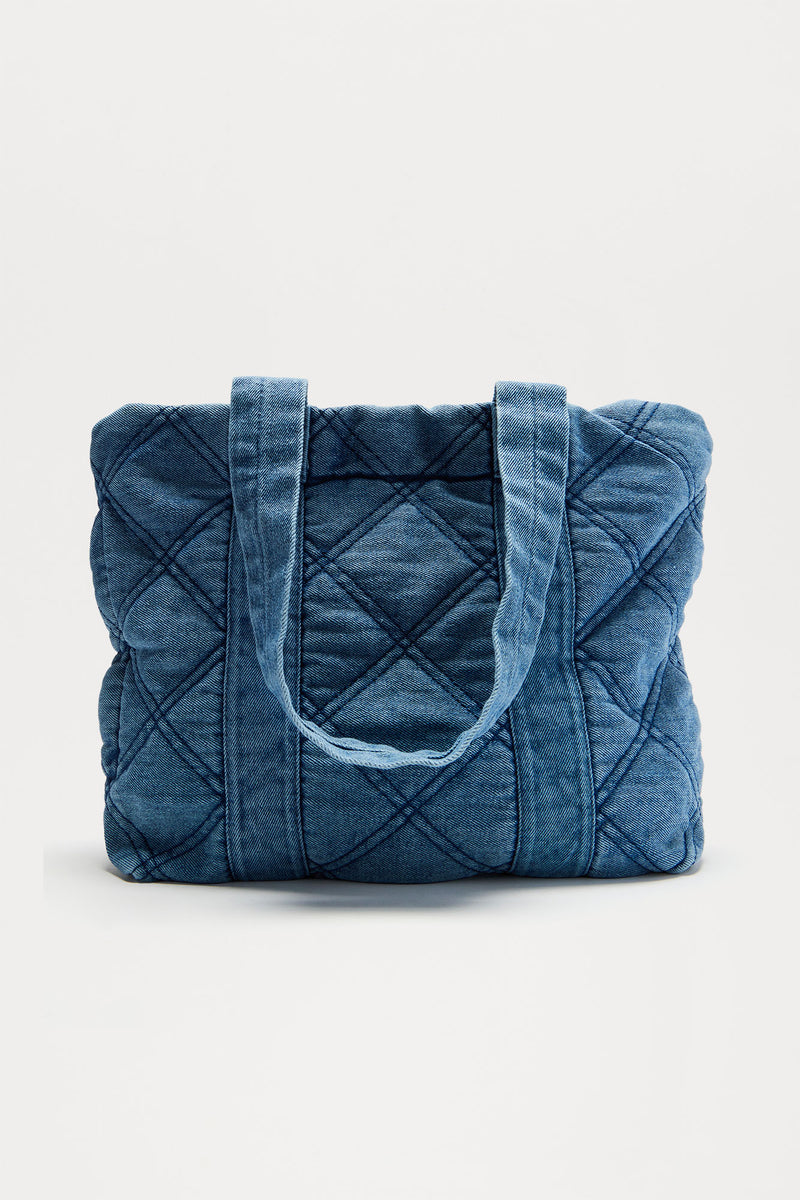 Quilted Denim Tote Bag Medium Wash Fashion Nova, Handbags Fashion