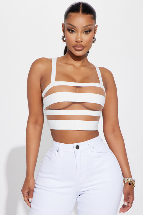 Just Enough Crop Top White