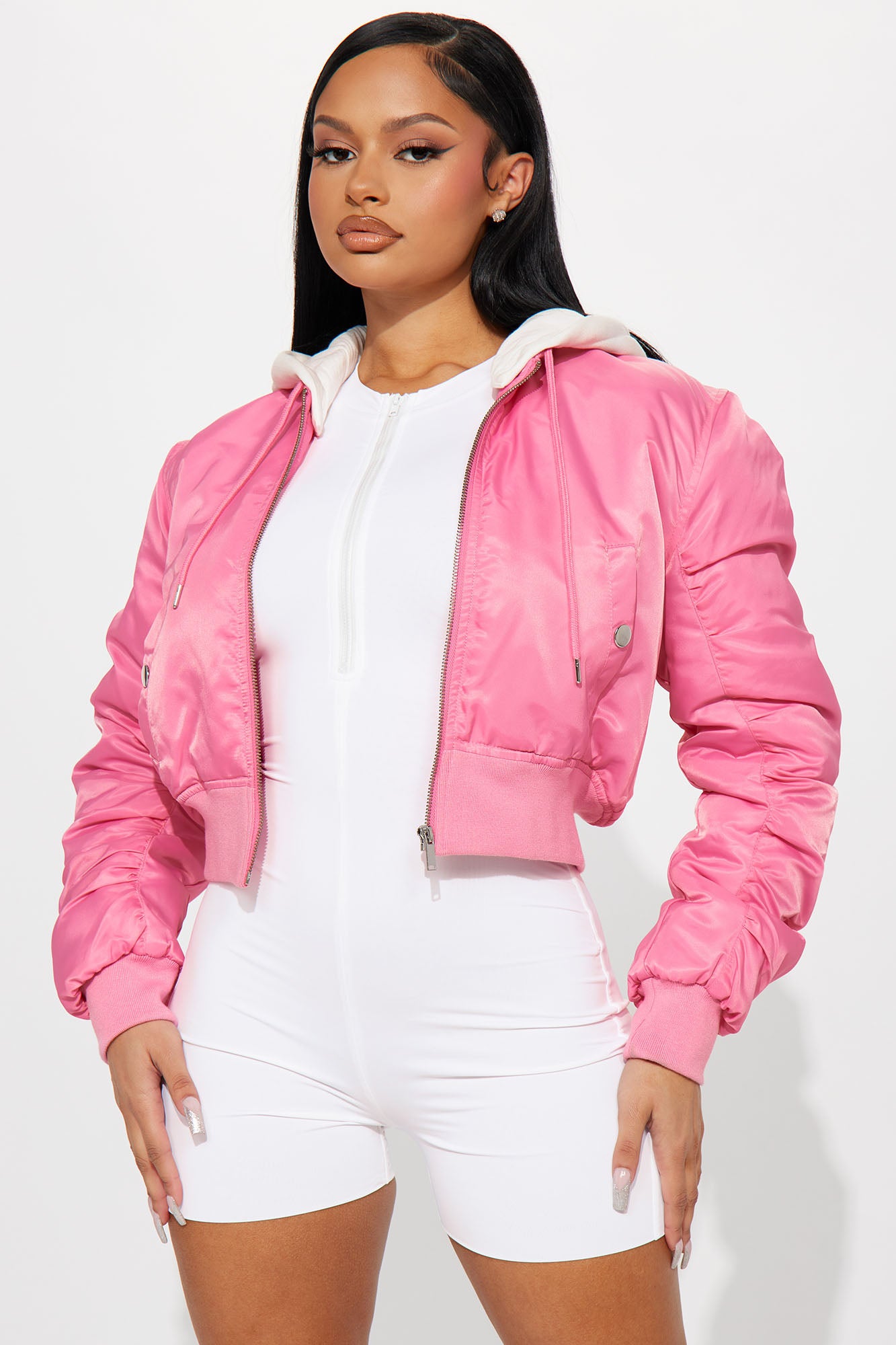 Dark pink bomber jacket 2025