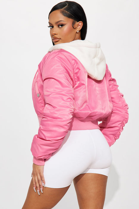Fashion nova pink jacket outlet