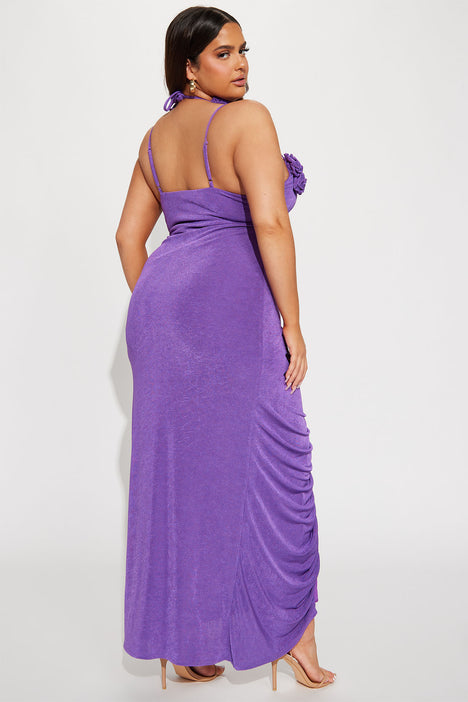 Womens purple maxi dress discount