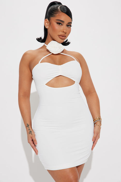 Fashion nova white floral hot sale dress