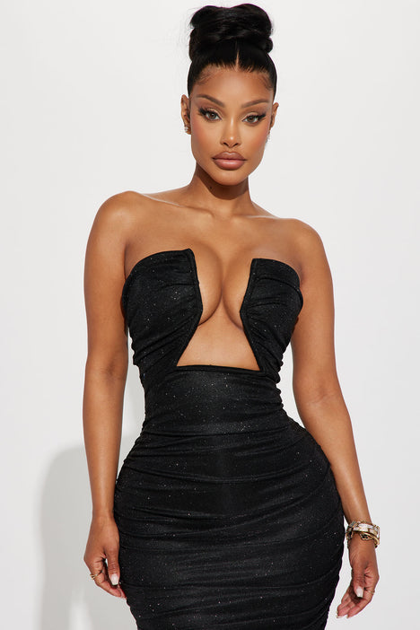 Black midi hotsell dress fashion nova