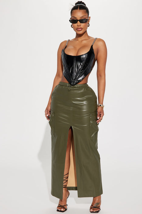 Faux leather skirt fashion nova discount