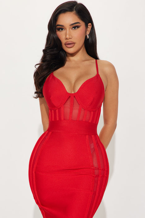 Plt red bandage dress new arrivals