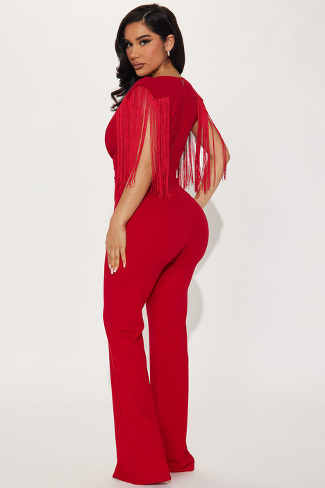 Red jumpsuit 2025 fashion nova