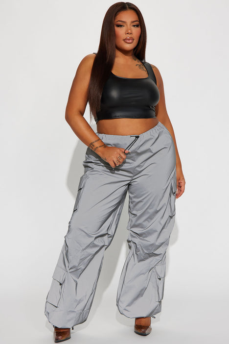 Reflective joggers plus size cheap