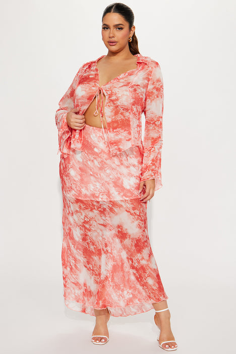 Chiffon skirt set clearance