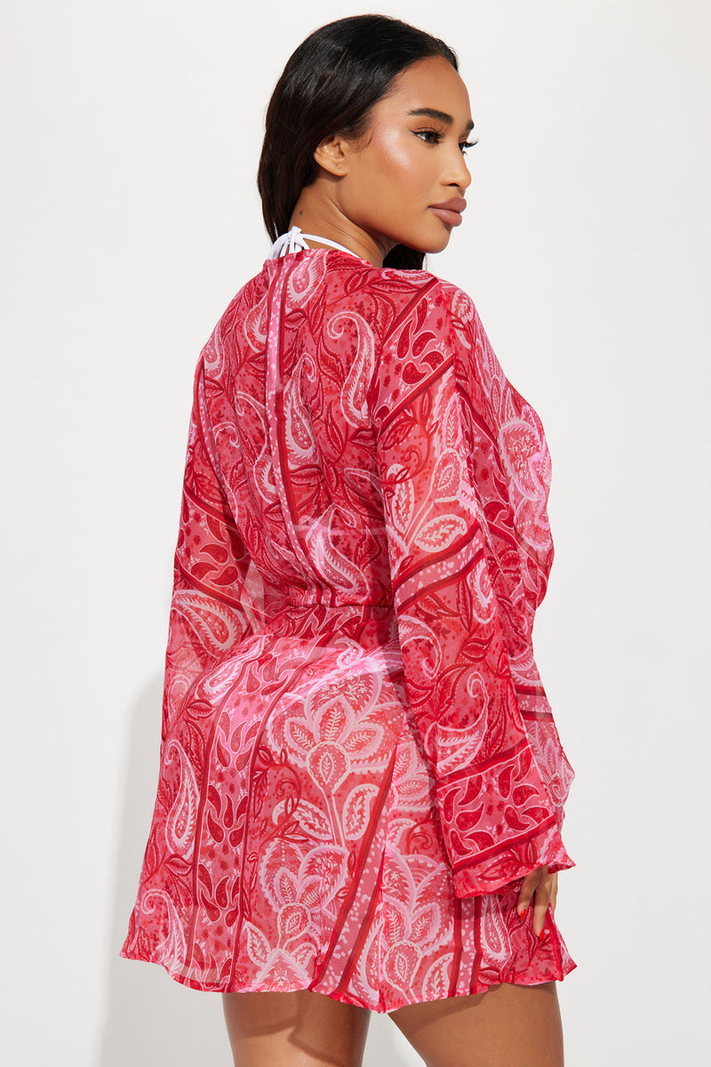 Wanderlust Calling Sheer Swim Cover Up Dress Fashion