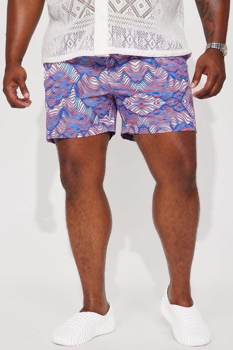 Hidden Hills Swim Trunk Multi Color Fashion Nova Mens Swim
