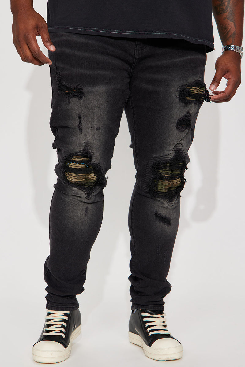 Too Important Stacked Skinny Jeans - Black Wash | Fashion Nova, Mens ...