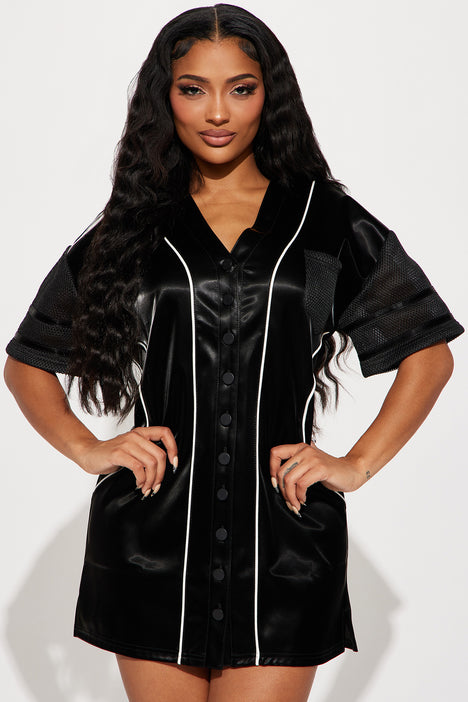 Your Up Leather Mini Dress Black Fashion Nova Dresses