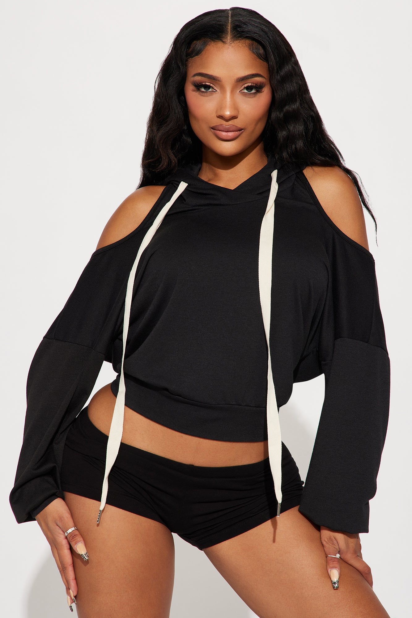Cut out outlet hoodie fashion nova