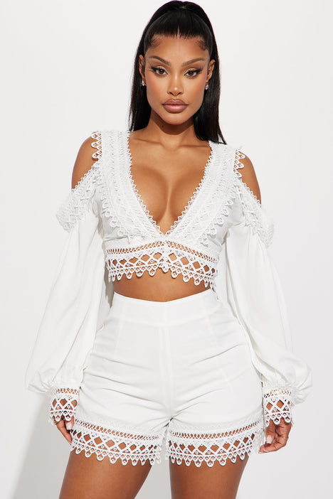 Thought About It Short Set - Off White