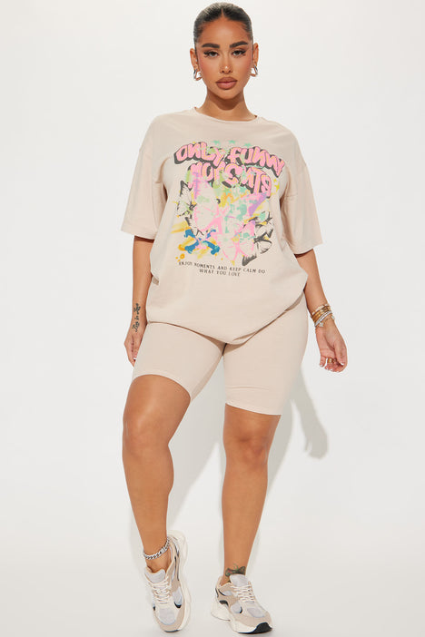 Only Fun Moments Biker Short Set Ivory Fashion Nova Matching