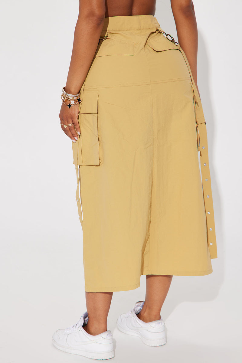Double Play Utility Maxi Skirt Khaki Fashion Nova, Skirts Fashion