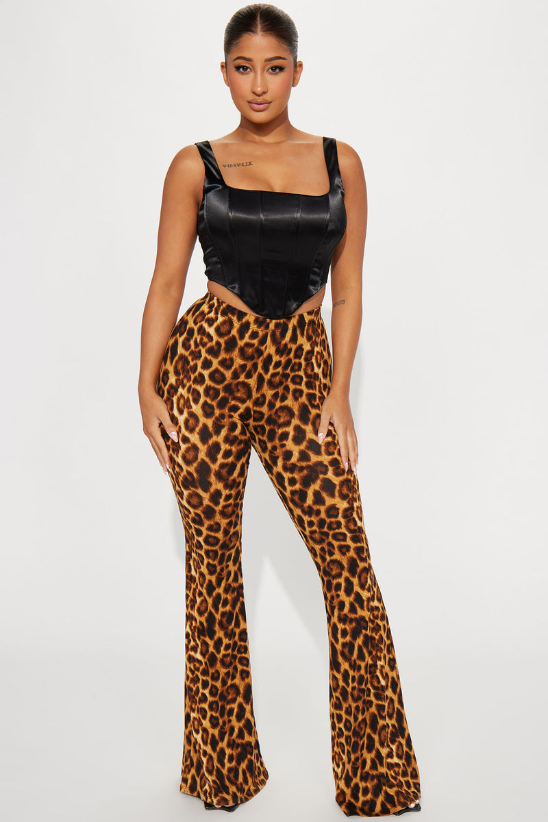 Fiery Leopard Flare Pant - Black/combo | Fashion Nova, Pants | Fashion Nova