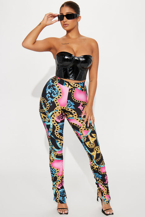Bree Marie Stacked Legging Pink combo