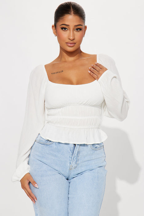 Fashion nova white deals off the shoulder top