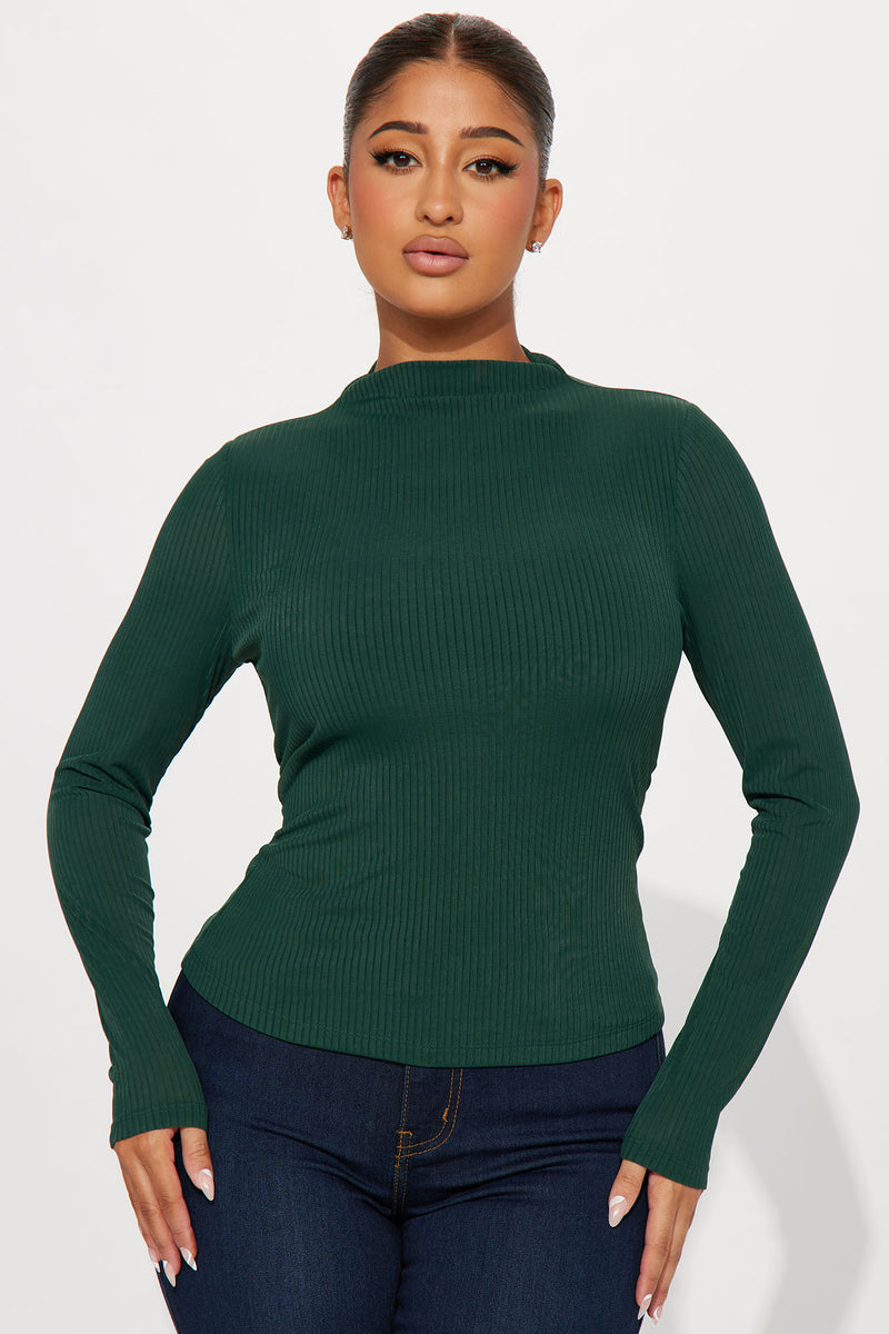 Another Day Ribbed Top - Green | Fashion Nova, Basic Tops & Bodysuits ...