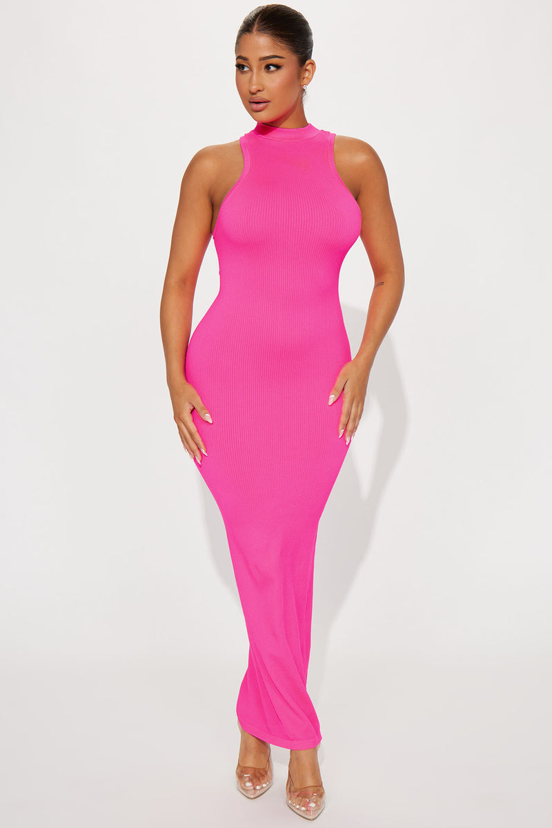 No Jealousy Seamless Maxi Dress - Neon Pink | Fashion Nova, Dresses ...
