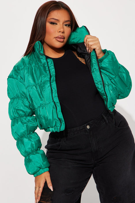 Fashion nova green jacket cheap