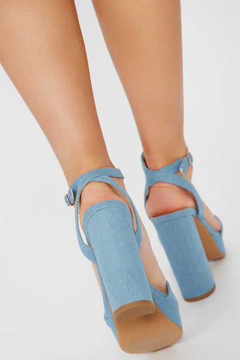 Light blue platform shoes deals