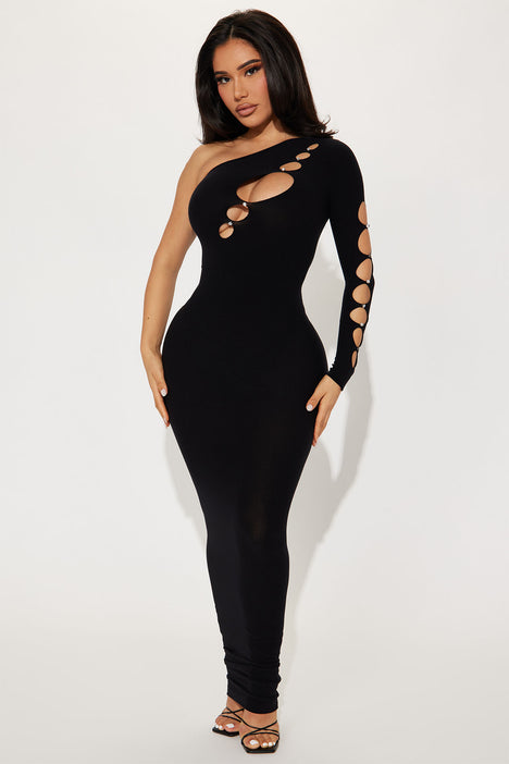 Sophia Seamless Maxi Dress Black