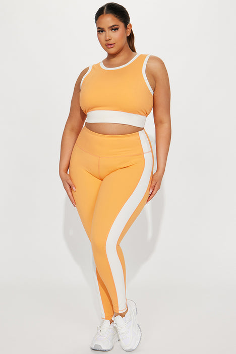 Sweet Sweat Active Set Orange combo Fashion Nova Nova Sport