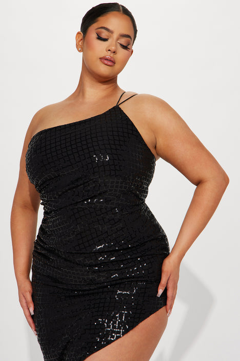 Samba Street One Shoulder Midi Dress Black Fashion Nova