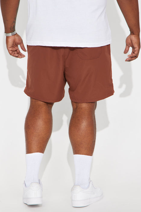 Get Right Utility Nylon Shorts - Brown