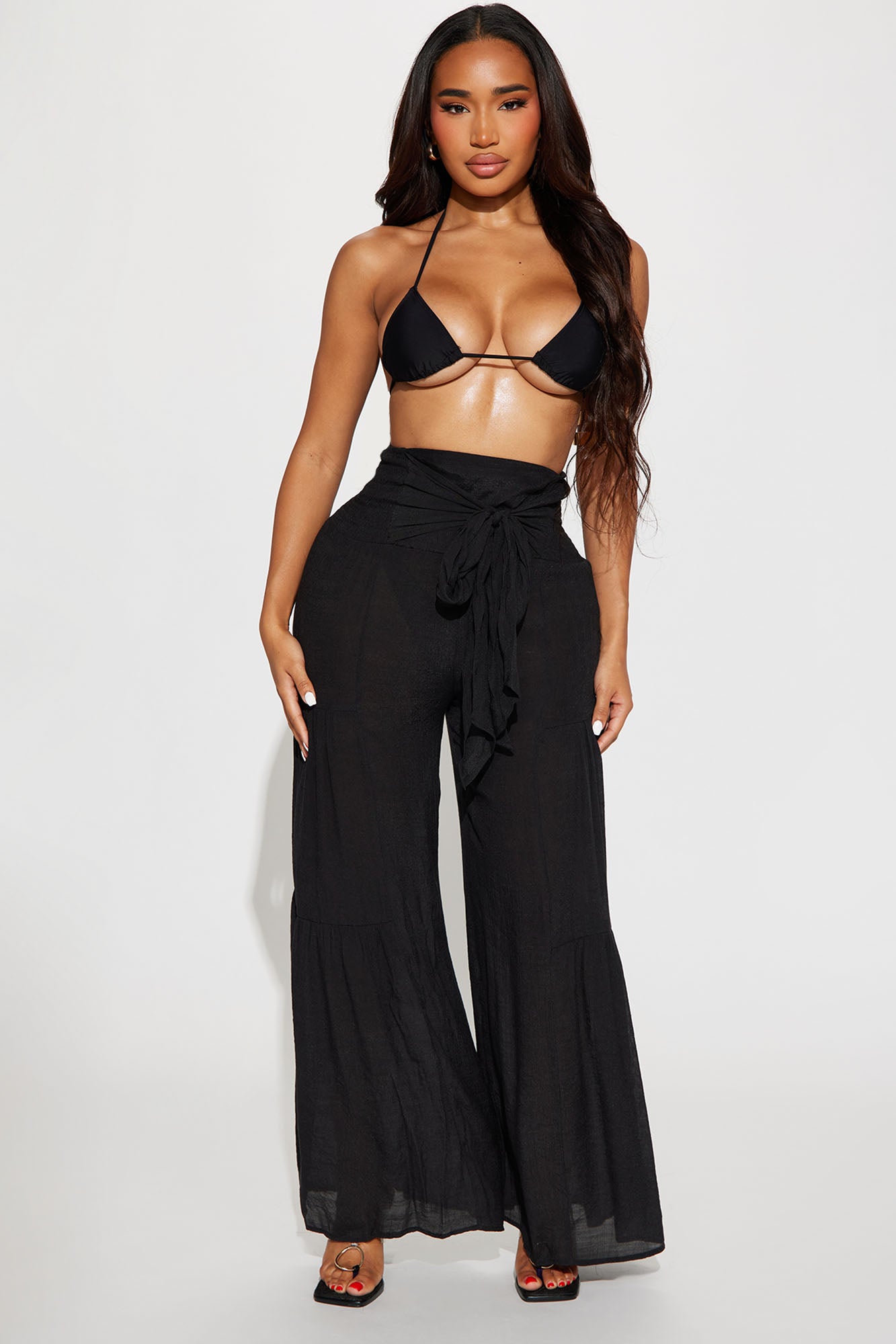 Boats In Cabo Cover Up Pant - Black