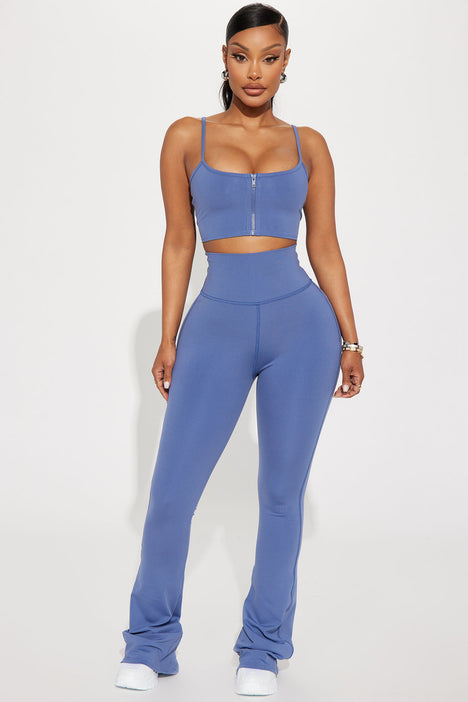 Break A Sweat Active Yoga Pant Slate Blue Fashion Nova Nova