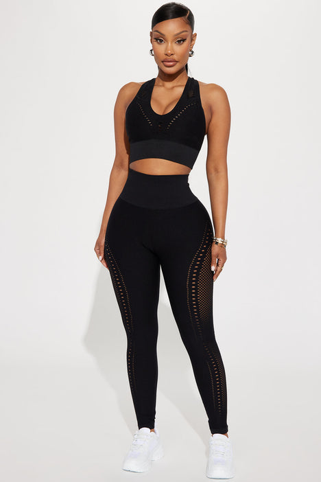 Perfect Form Active Legging - Black, Fashion Nova, Nova Sport Bottoms