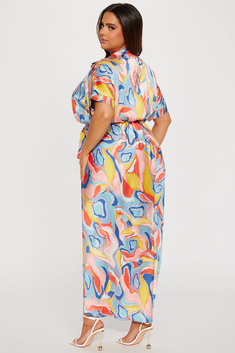 Hailey Button Up Maxi Dress - Blue/combo | Fashion Nova, Dresses | Fashion  Nova