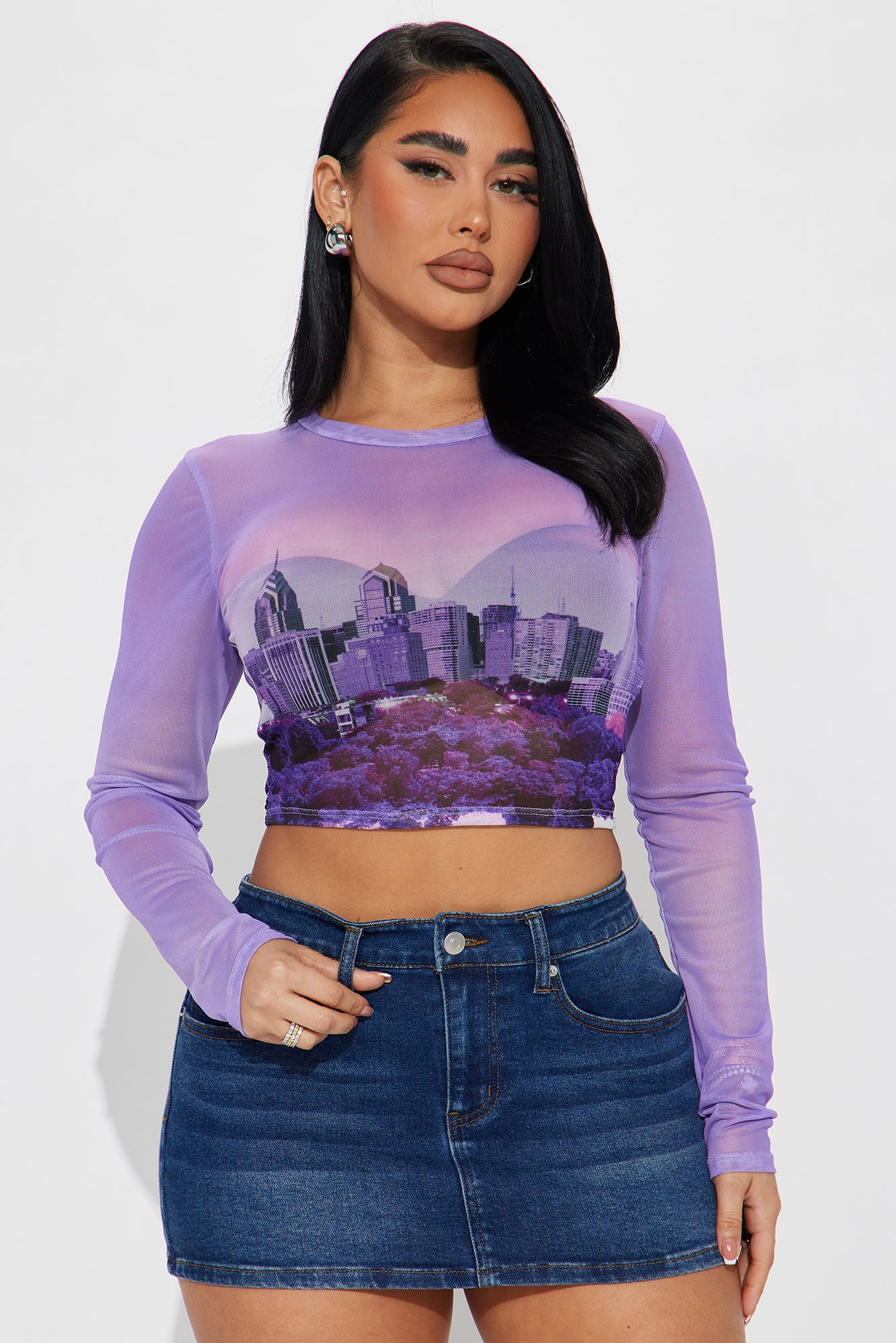 Lavender mesh 2025 top