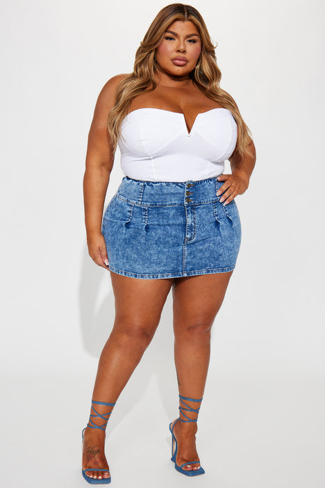 Fashion nova plus clearance size jean skirts