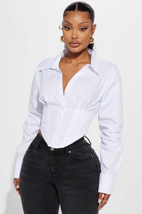 Whatever It Takes Poplin Shirt White