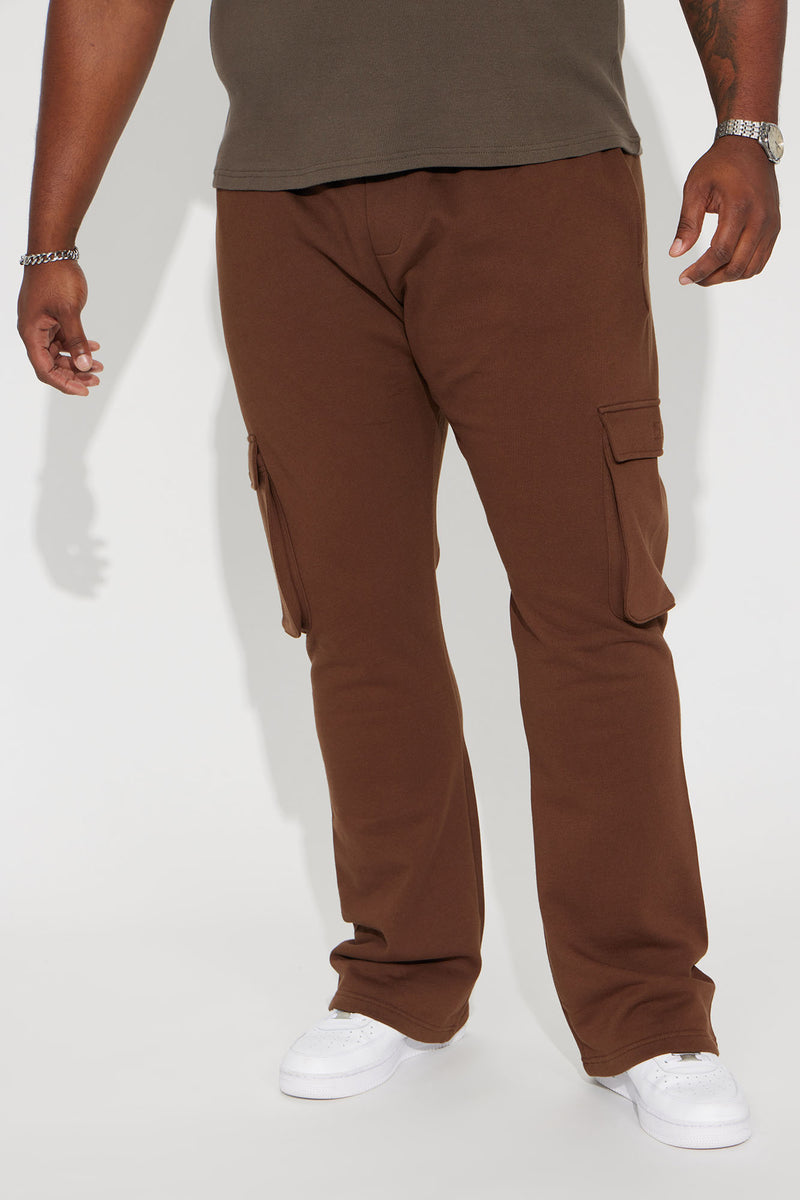 Tyson Cargo Skinny Flared Sweatpant - Chocolate | Fashion Nova, Mens ...