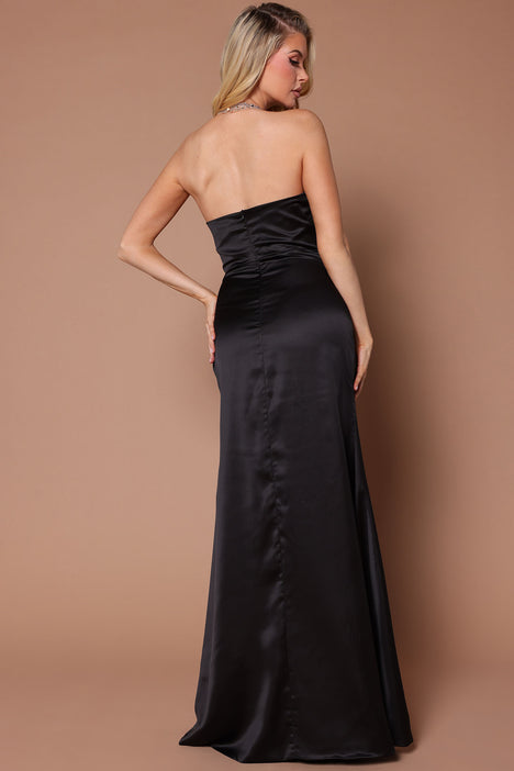 Thelma satin strapless maxi dress hotsell