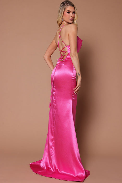Angelique formal high slit lace dress discount