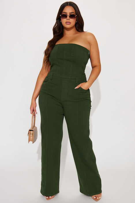 Playing Games Denim Jumpsuit - Denim, Fashion Nova, Jumpsuits