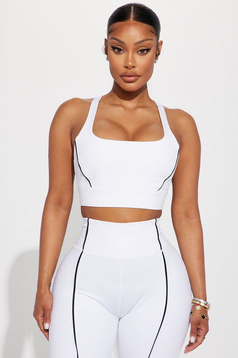 Aligned Elevate Sports Bra White