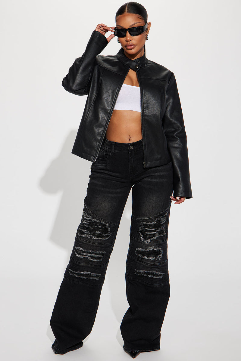 Love At First Sight Faux Leather Jacket - Black | Fashion Nova, Jackets ...