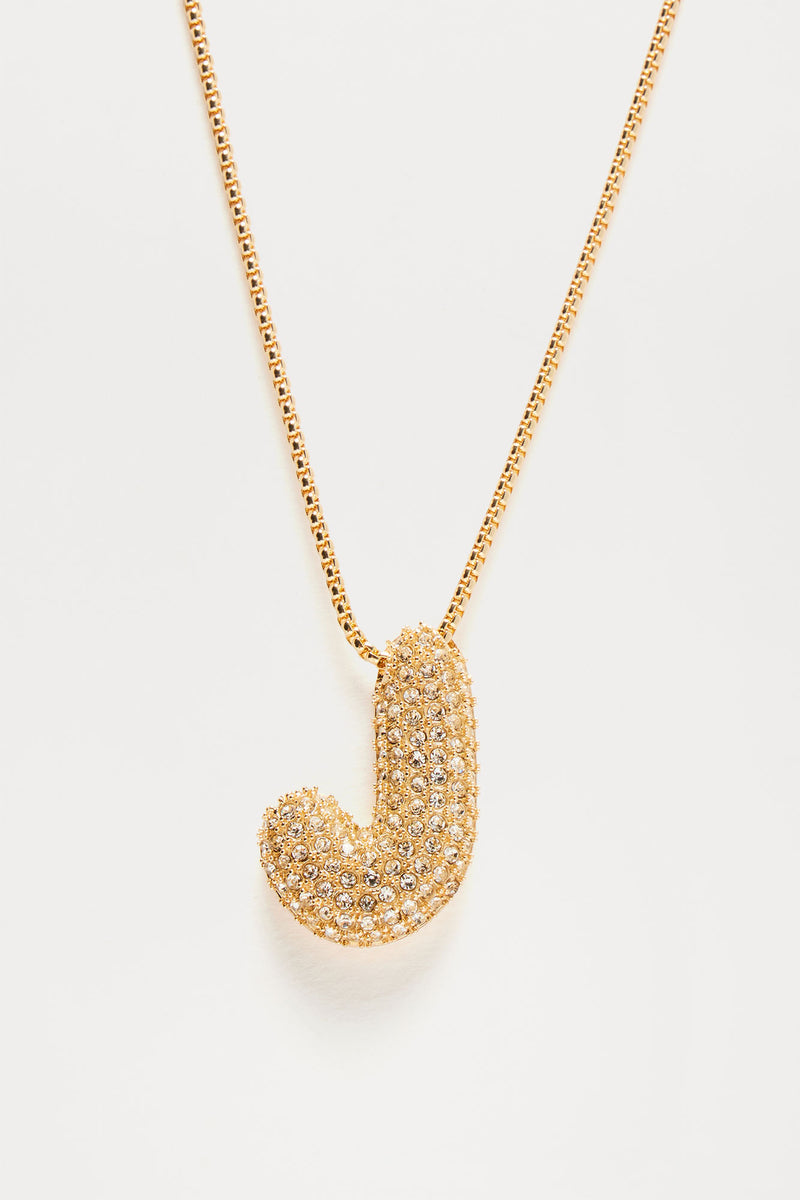 Bubble letter j necklace gold fashion nova jewelry fashion nova