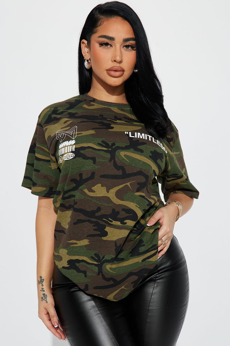 Limitless Label Camo Tshirt - Camouflage | Fashion Nova, Screens Tops ...