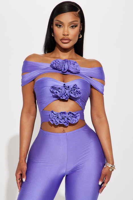 Purple jumpsuit fashion nova hotsell